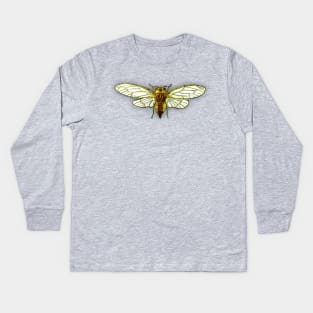 Bugs-1 Cicada Grasshopper Kids Long Sleeve T-Shirt